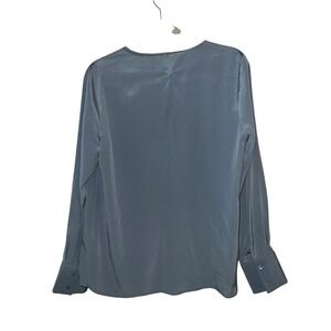 PESERICO silk blouse sz 42 crew neck long sleeve avant garde elegant